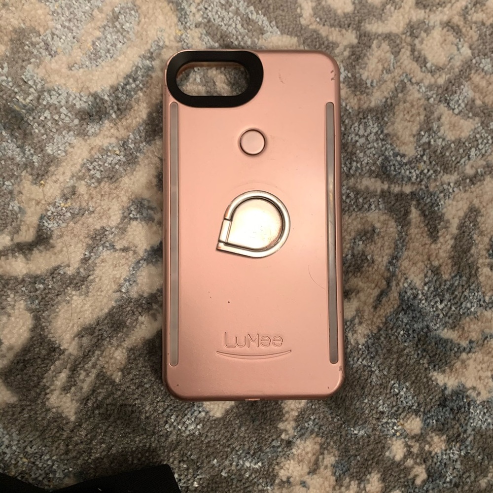 LuMee rose gold iphone 8 plus case